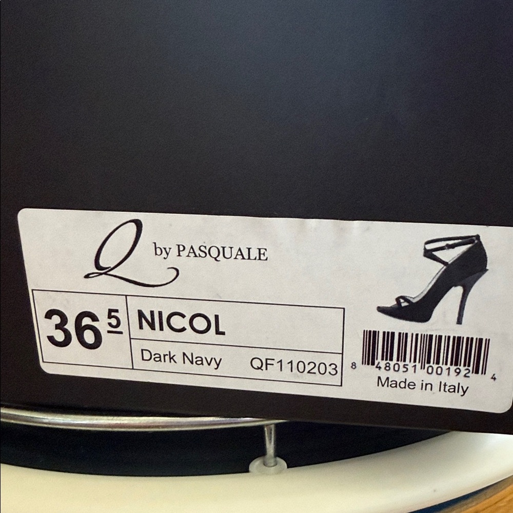 Q by Pasquale Dark Navy Nicol Heels